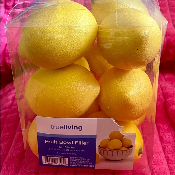 Trueliving Other - Yellow Fruit Bowl Filler - 12 Pieces